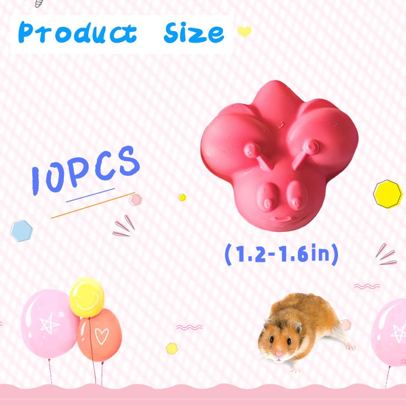 Hamiledyi 10 Pieces Hamster Teeth Grinding Lava Block Calcium Stone Chew Toys for Chinchillas Rabbits Gerbil Guinea Pig Syrian Hamster Squirrel Ferret - Image 2